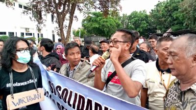 Aksi Demontrasi Wartawan Minta Pejabat Yang Di Duga Lakukan Penganiyaan Wartawan Segera Ditangkap 