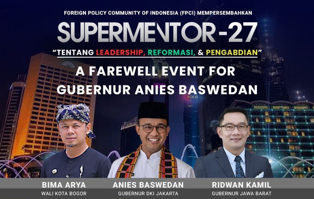 Bima Arya Walikota Bogor Minta Ada Format baru untuk menata Jadebotabek, pada Supermentor 27 Jakarta Theater 