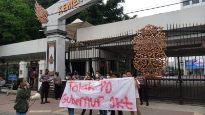 Barisan Mahasiswa Peduli Jakarta Menolak Heru Budi Hartono Sebagai PJ Gubernur DKI Jakarta 