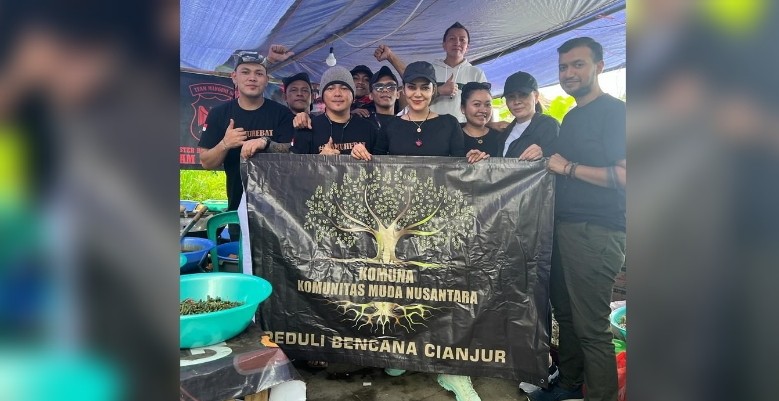 Komunitas Muda Nusantara Tengku Zanzabella Dan Fitri Salhuteru Bantu Korban Gempa Cianjur