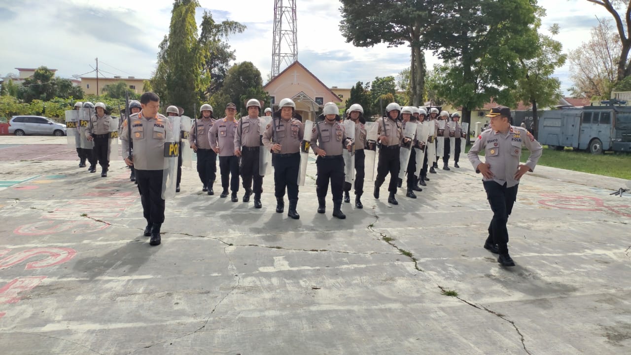 Kapolres Simalungun Pimpin Pelatihan Dalmas Persiapan Pengamanan Pilpanag 2023
