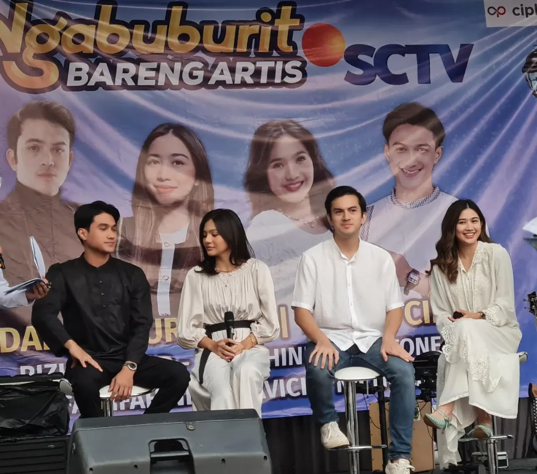 Para Pemain  ‘BIDADARI SURGAMU’ Dan “TAJWID CINTA” Sukses  Ramaikan  “NGABUBURIT BARENG ARTIS SCTV” Di Ciledug