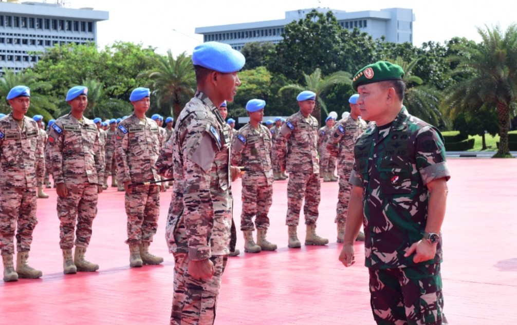 Kasad Jenderal TNI Dr. Dudung Abdurachman Hadiri Pemberangkatan Satgas BGC Konga XXXIX-E dan Kizi Konga XX-T Monusco