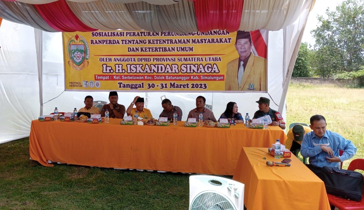 Anggota DPRD Iskandar Sinaga Sosialisasikan Ranperda Tentang Ketentraman Masyarakat