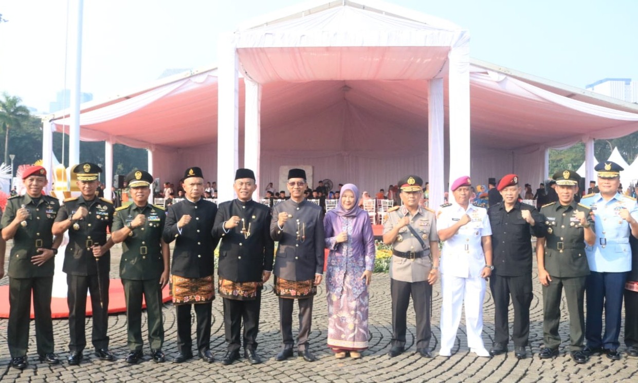 Danrem 052/Wkr Brigjen TNI Putranto Gatot SH,S.Sos.,M.M. Hadiri Upacara HUT Kota Jakarta ke 496