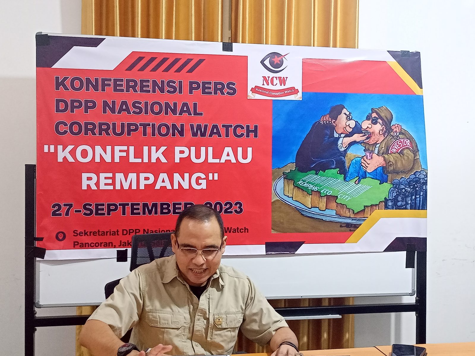 NCW  Menilai Konflik Pulau Rempang yang terindikasi adanya pihak yang manfaatkan situasi menjelang Pemilu 2024