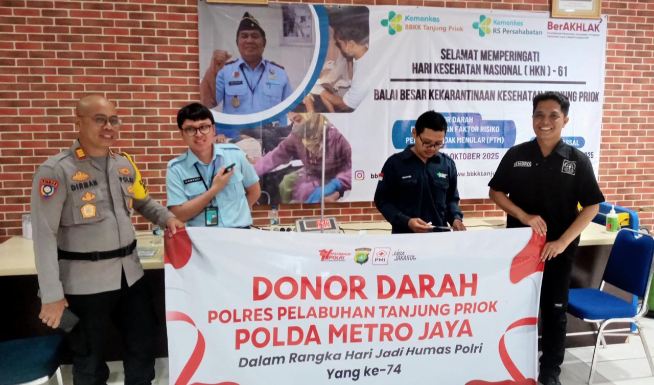 Humas Polres Priok Gelar Donor Darah Peringati Hari Jadi Humas ke-74