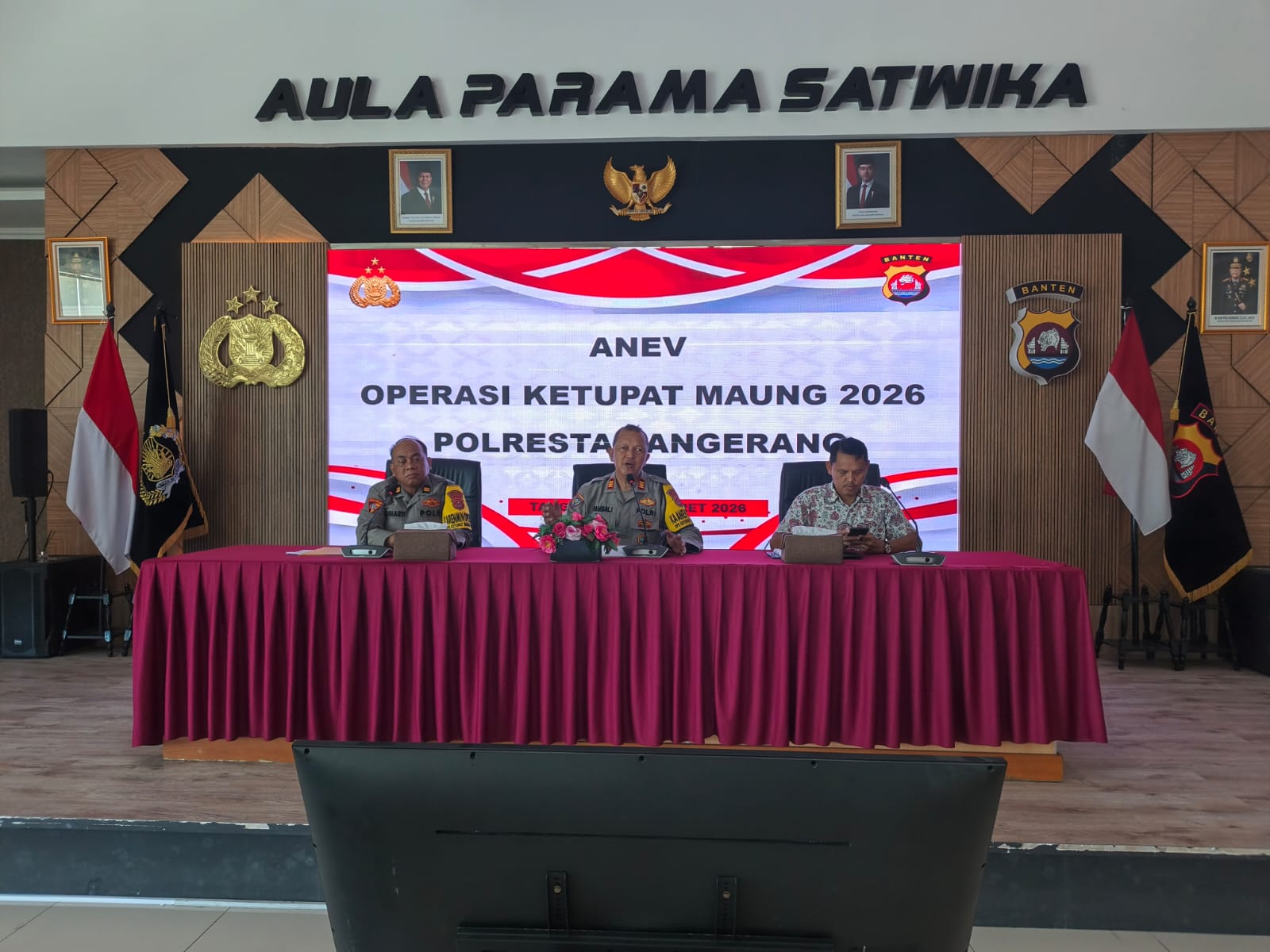 Kaposko Pimpin Anev Kasatgas dan Operator Ops Ketupat Maung 2026