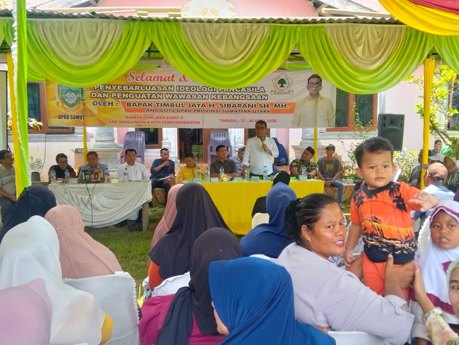 Timbul Jaya Sibarani Sosialisasikan Pancasila dan Wawasan Kebangsaan di Simalungun