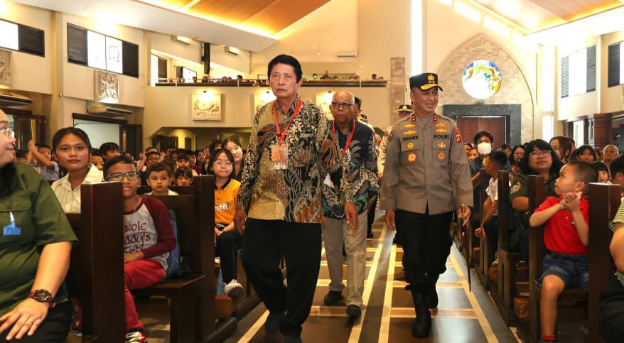 Sapa Jemaat Gereja Santo Yoseph, Kapolda Sumsel Ajak Gotong Royong Jaga Kamtibmas Bumi Sriwijaya