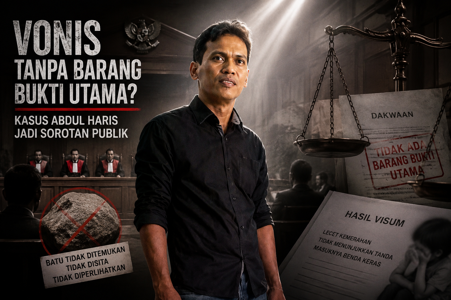 Heboh! Abdul Haris Divonis 7 Tahun, Tapi Barang Bukti Utama Disebut Tak Pernah Ada?
