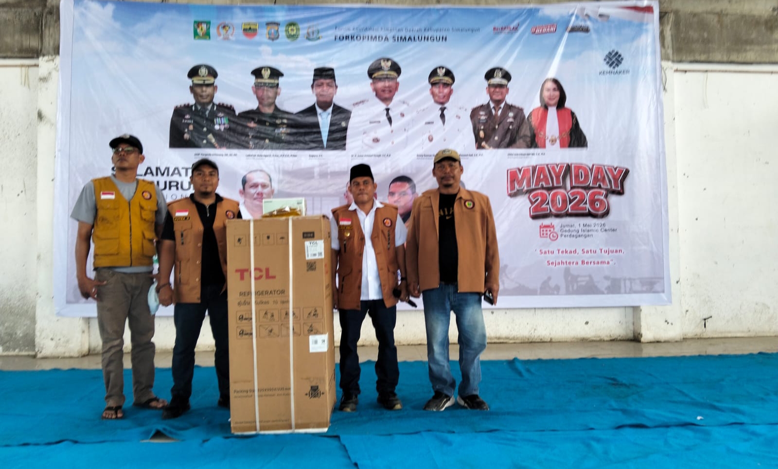Forkopimda Simalungun Bersama Serikat Buruh Rayakan May Day 2026 di Perdagangan
