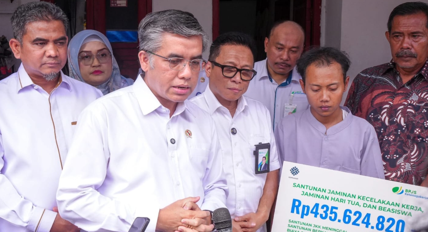 Korban Kecelakaan Kereta Api Terima Santunan Jaminan Sosial Rp435.624.820,  Menaker : Jaminan Sosial untuk Semua Pekerja