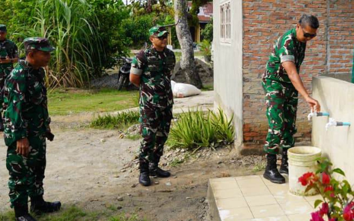 Danrem 022/PT Tinjau Langsung TMMD Ke-128 di Desa Pasar Rawa, Langkat
