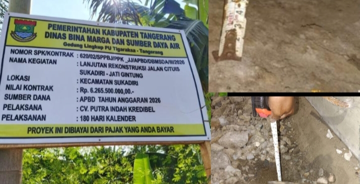 Viral! Proyek Betonisasi Rp 6 Miliar Lebih di Sukadiri Diduga Amburadul, LSM dan Warga Desak CV Pelaksana Diblacklist