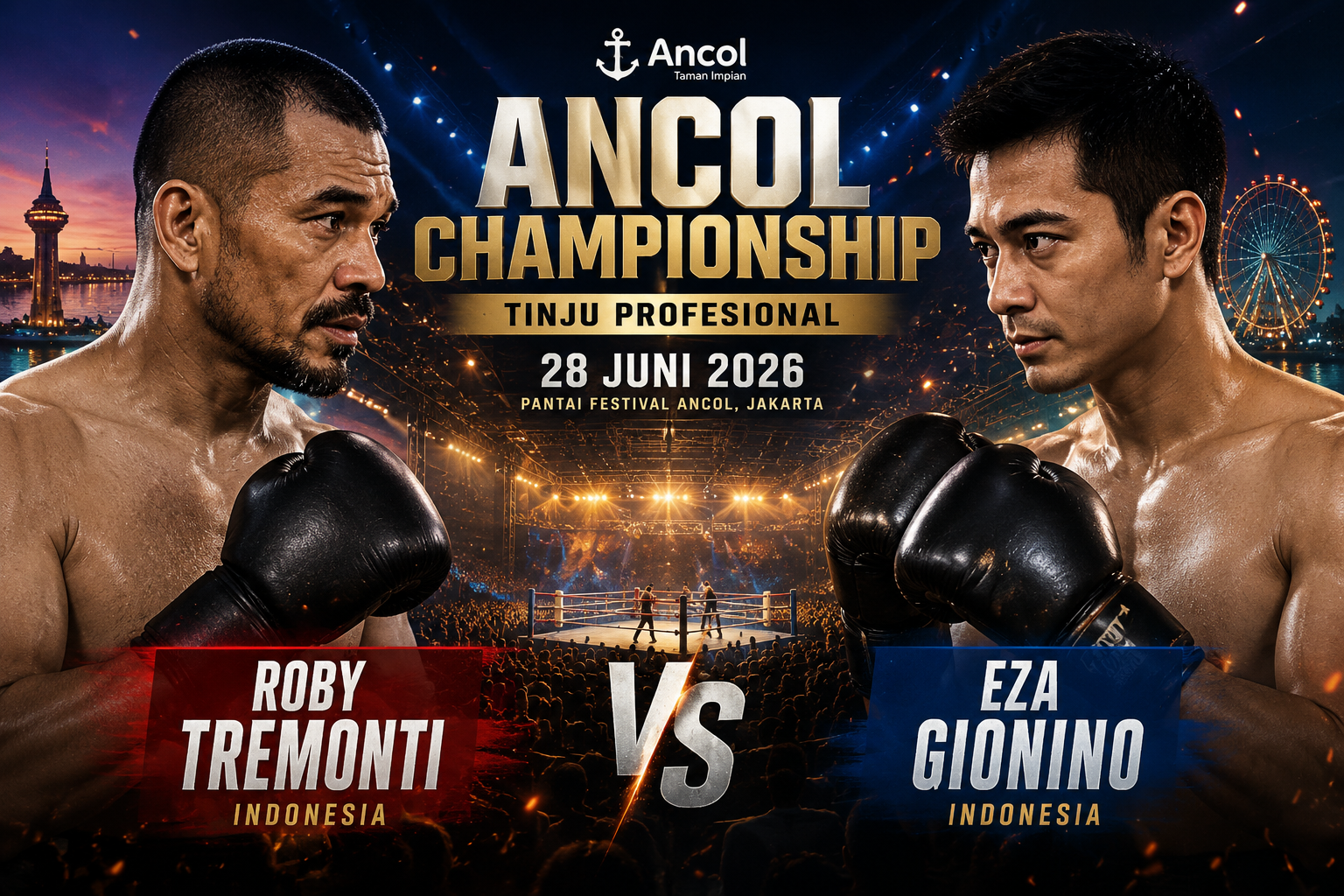 Ancol Championship Meriahkan HUT Jakarta Hadirkan Tinju Profesional dan Beragam Hiburan Keluarga
