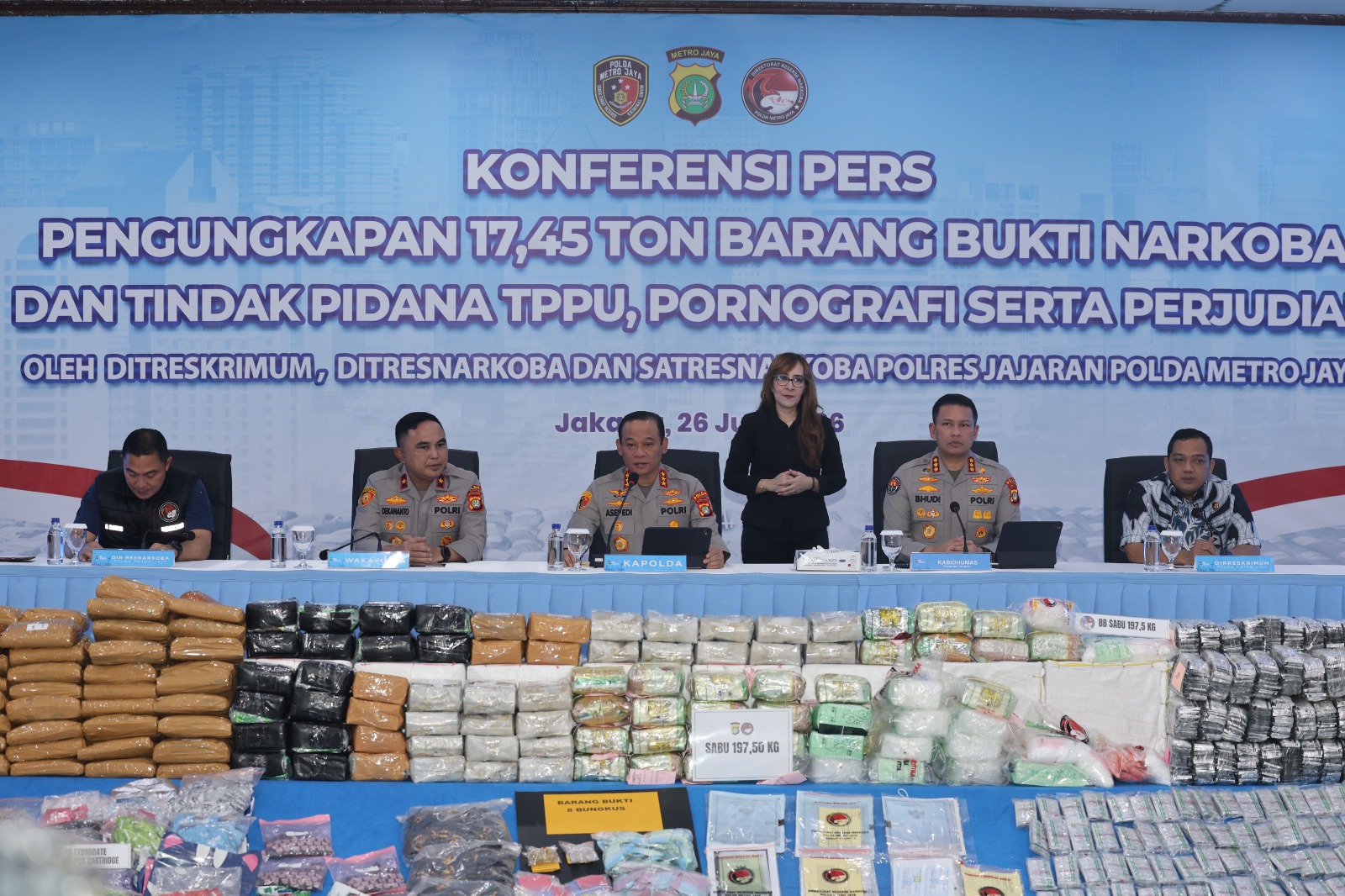 Polda Metro Ungkap 3.809 Kasus Dengan 5.196 tersangka Selama Periode Januari Hingga Juni