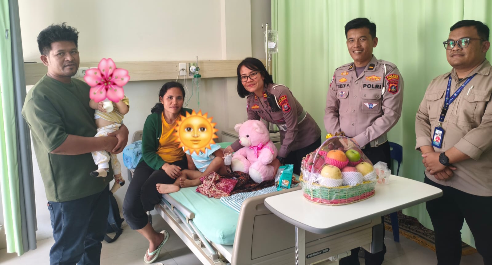 Jelang HUT Bhayangkara ke-80, Satlantas Polres Simalungun Gelar Bakti Sosial Jenguk Korban Kecelakaan Lalu Lintas
