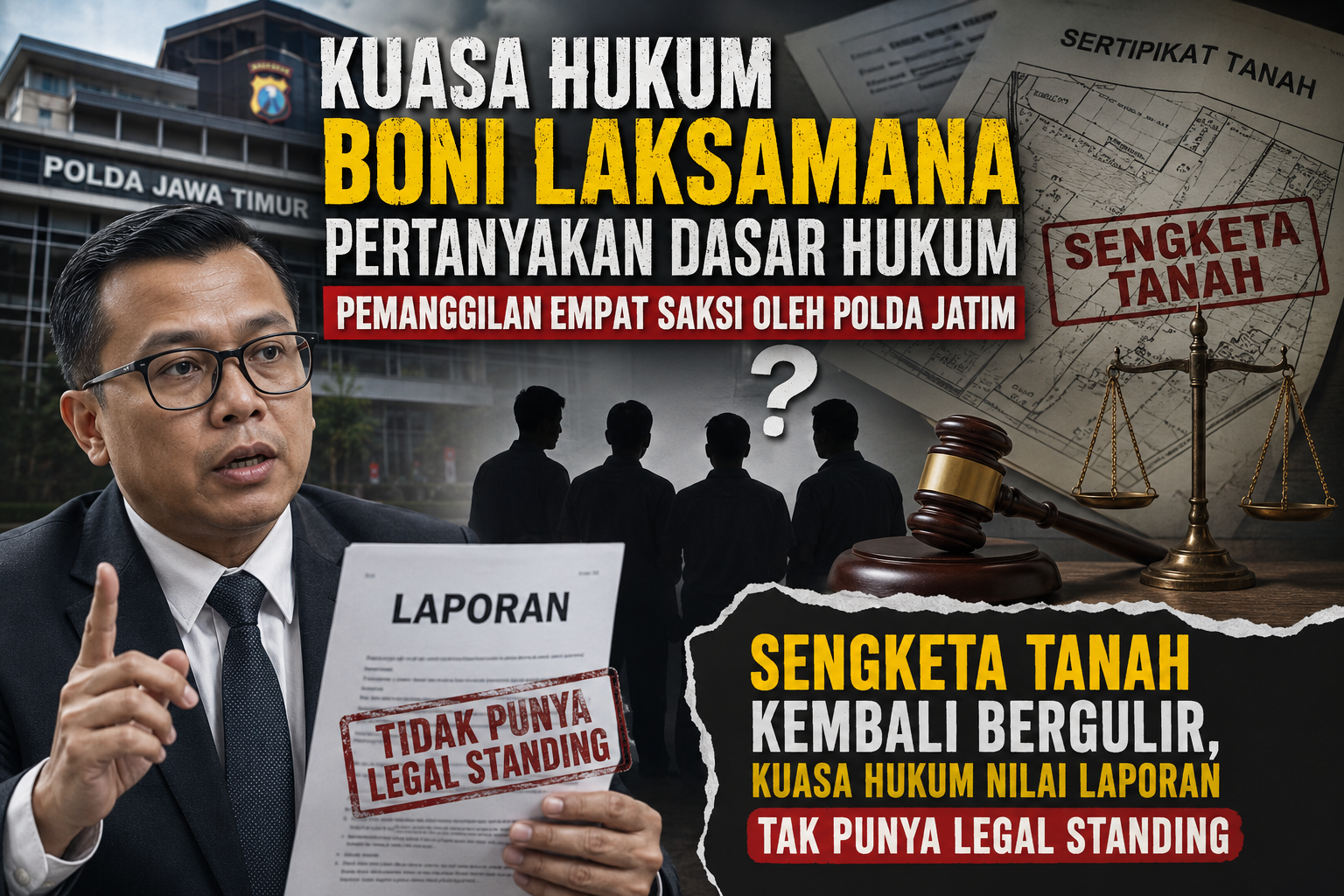 Sengketa Tanah Kembali Bergulir, Kuasa Hukum Nilai Laporan Tak Punya Legal Standing