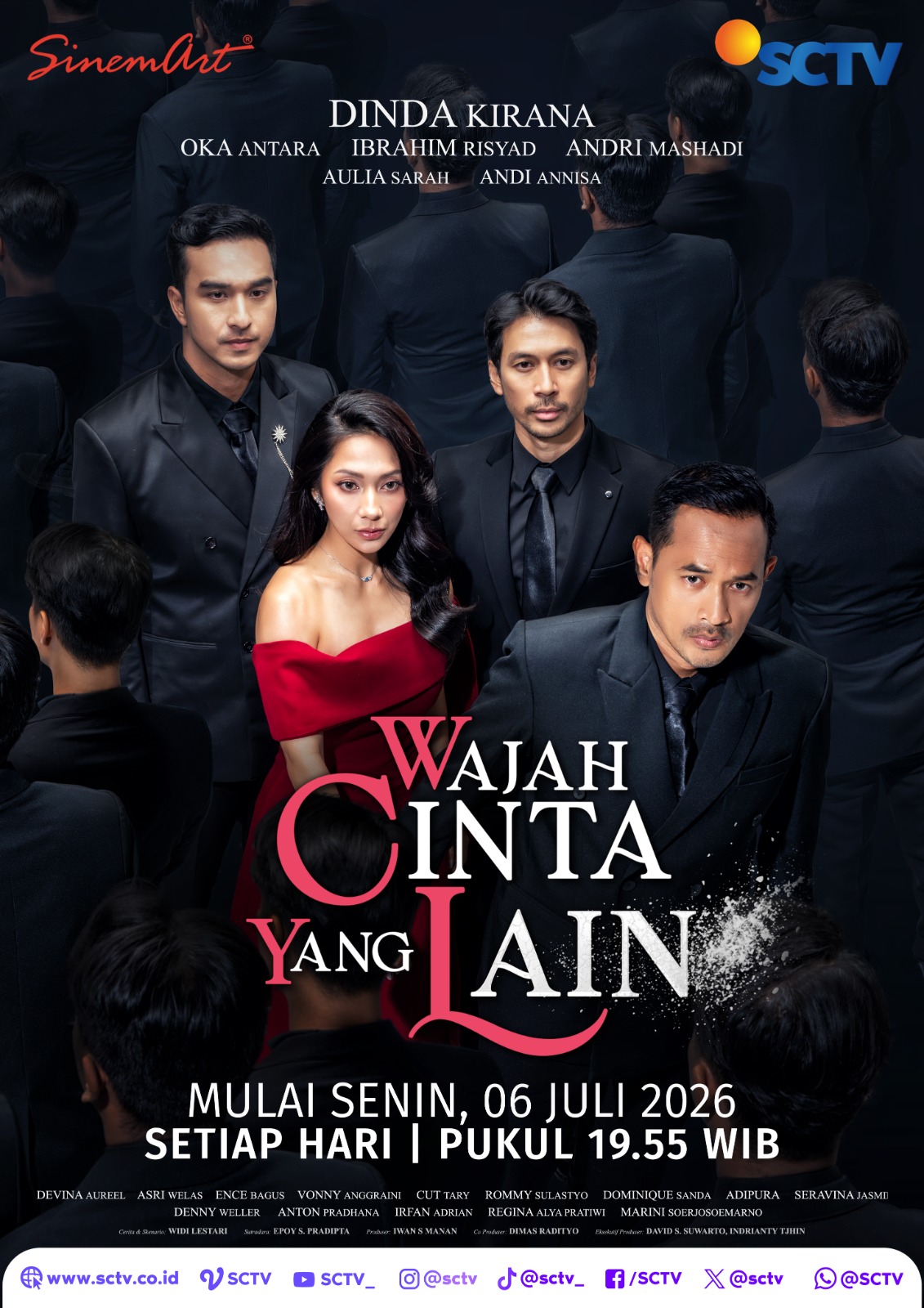 E FLYER SINETRON TERBARU SCTV WAJAH CINTA YANG LAIN