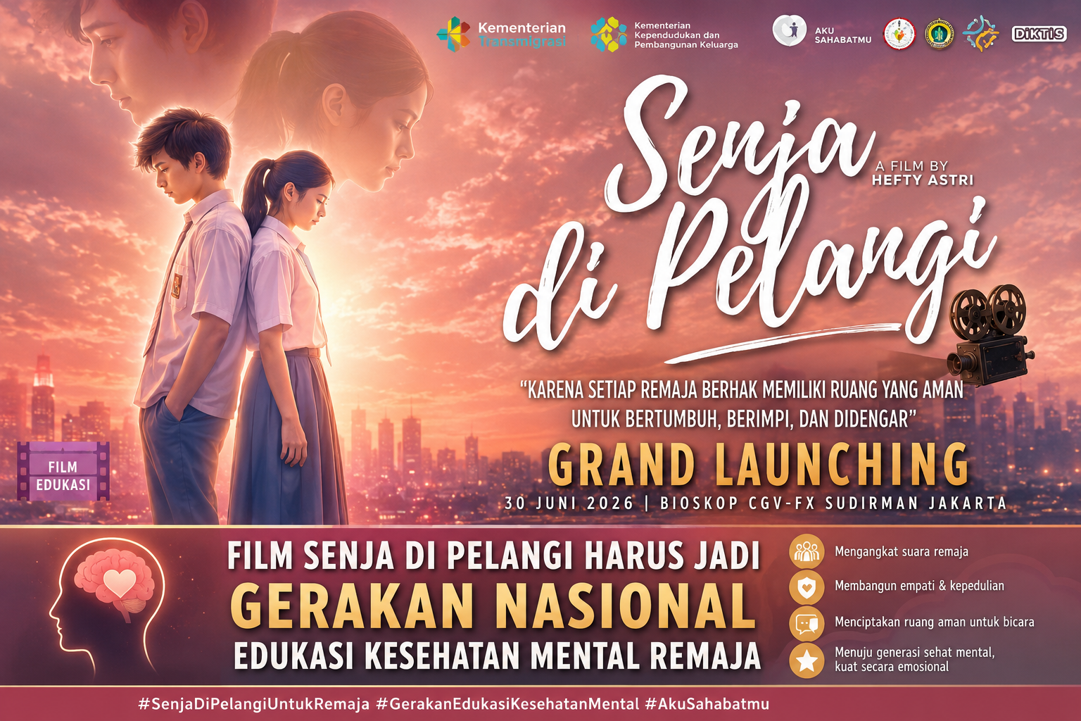 Grand Launching Film Senja di Pelangi: Kolaborasi Gerakan Aku Sahabatmu dan Poltekkes Kemenkes Jakarta III