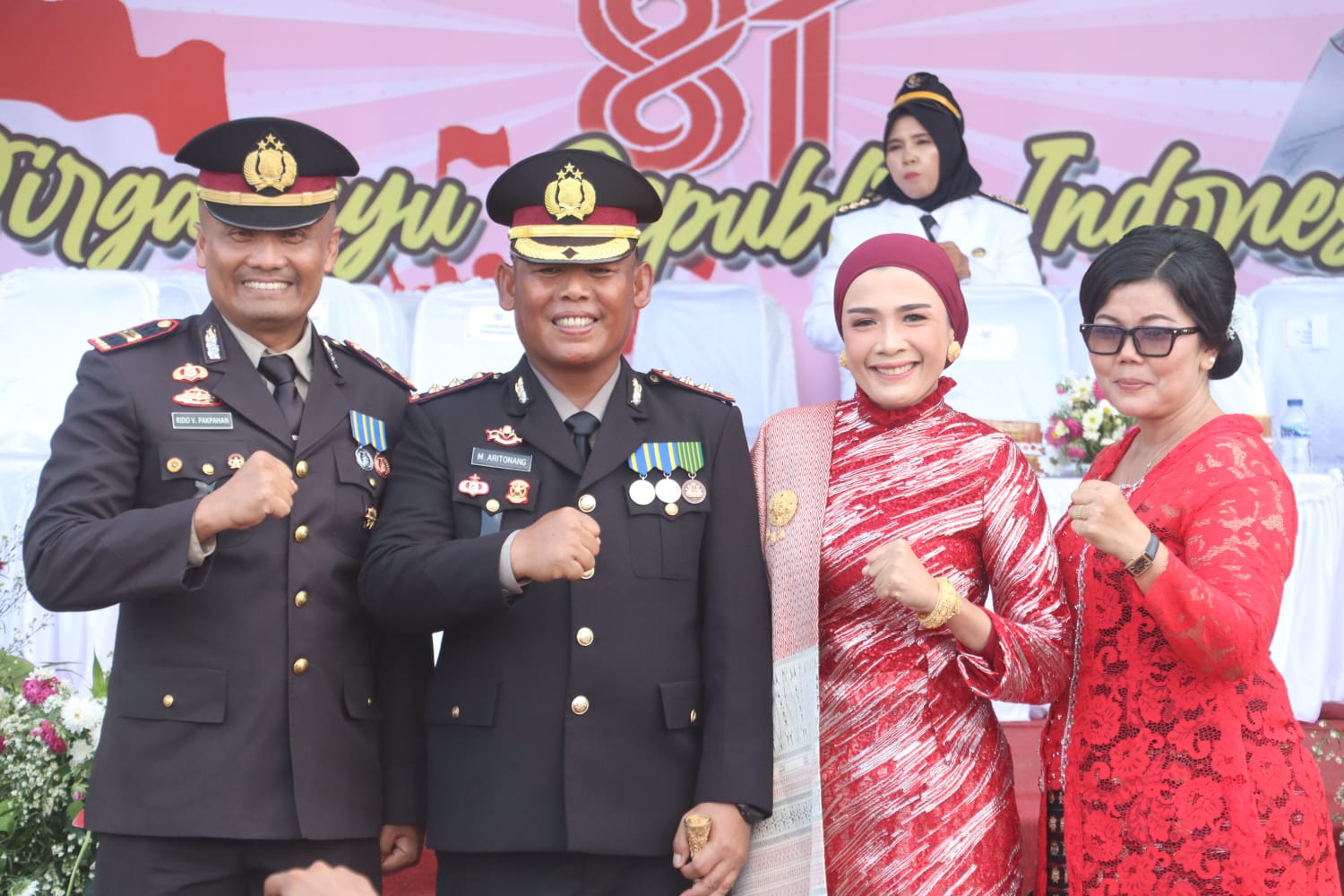 Kapolsek Dolok Batunanggar, Dipercaya Jadi Perwira Upacara Aubade HUT ke-81 RI