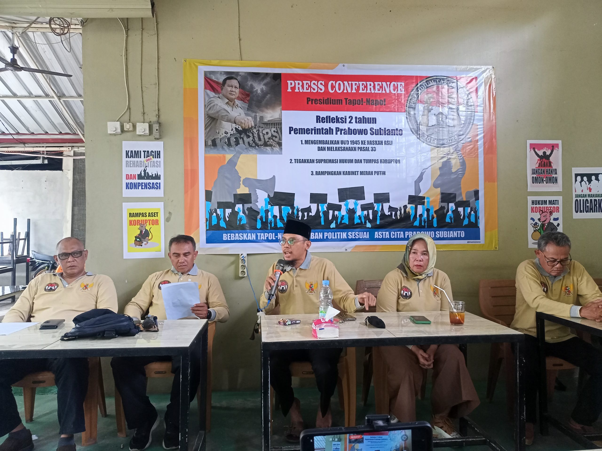 Presidium TAPOL-NAPOL Soroti Pemerintahan Prabowo, Desak Tegakkan Supremasi Hukum dan Rampingkan Kabinet