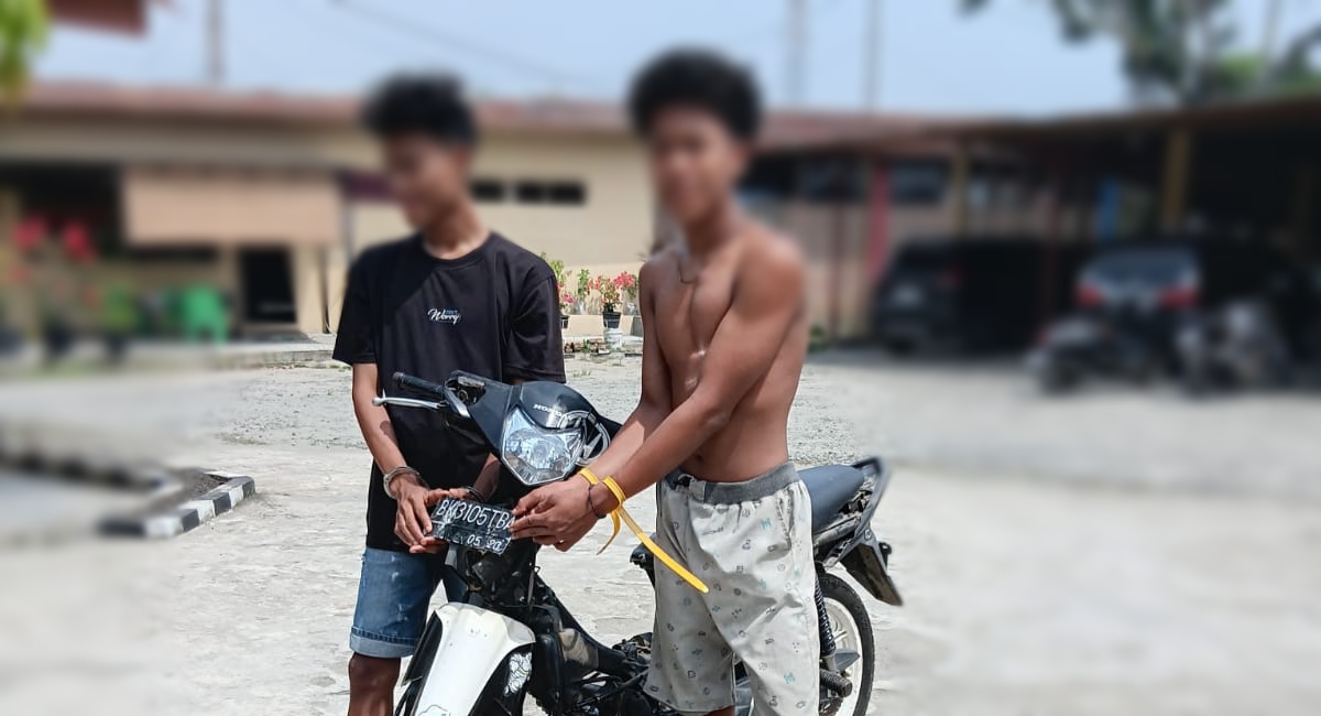 Reaksi Cepat Polsek Dolok Batu Nanggar, Motor Curian Ditemukan di Kebun Sawit, Dua Bersaudara Diringkus