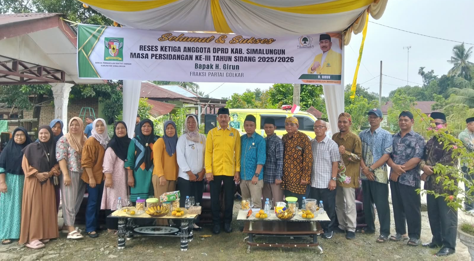 Anggota DPRD Fraksi Golkar H.Girun, SM Reses Di Nagori Naga Jaya I 