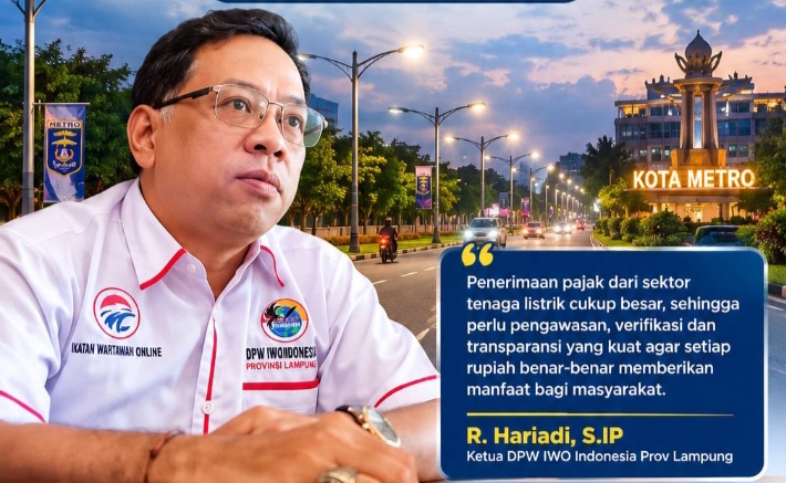 DPW IWO Indonesia Provinsi Lampung Soroti Tatakelola PBJT Tenaga Listrik Kota Metro