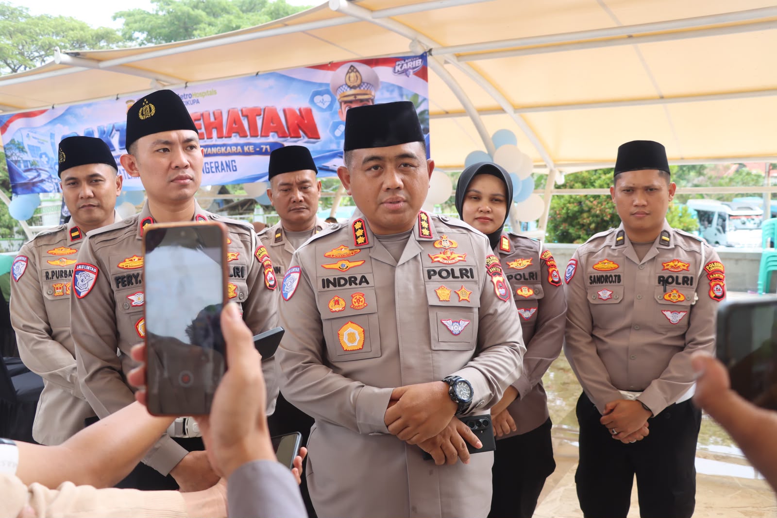 HUT Lalu Lintas: Jemaah Al-Amjad, Pedagang, hingga Ojol Cek Kesehatan Gratis Satlantas Polresta Tangerang