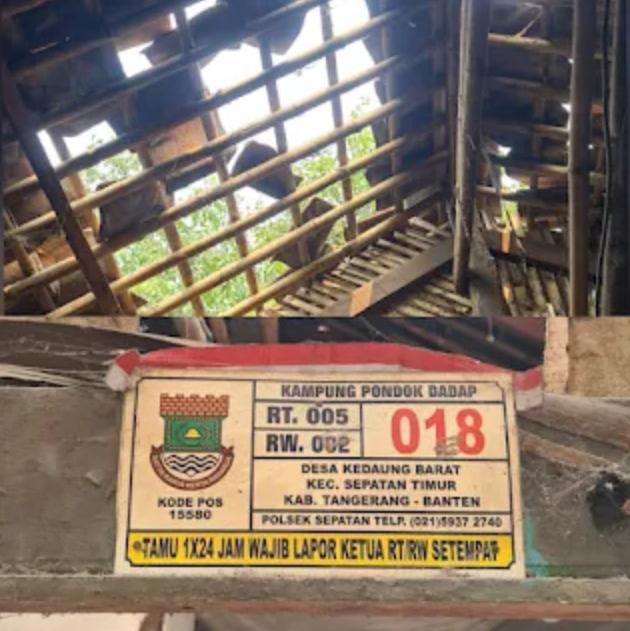 Atap Rumah Warga Kedaung Barat Ambruk, Diduga Terdampak Hembusan Pesawat di Bandara Soekarno-Hatta