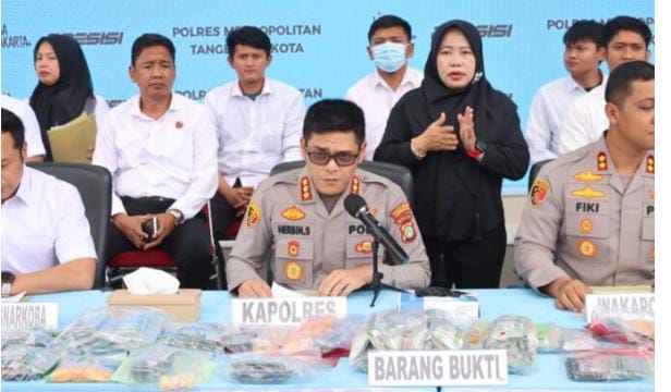 Polres Metro Tangerang Kota Ungkap 37 Kasus Narkoba, 44 Tersangka Diamankan