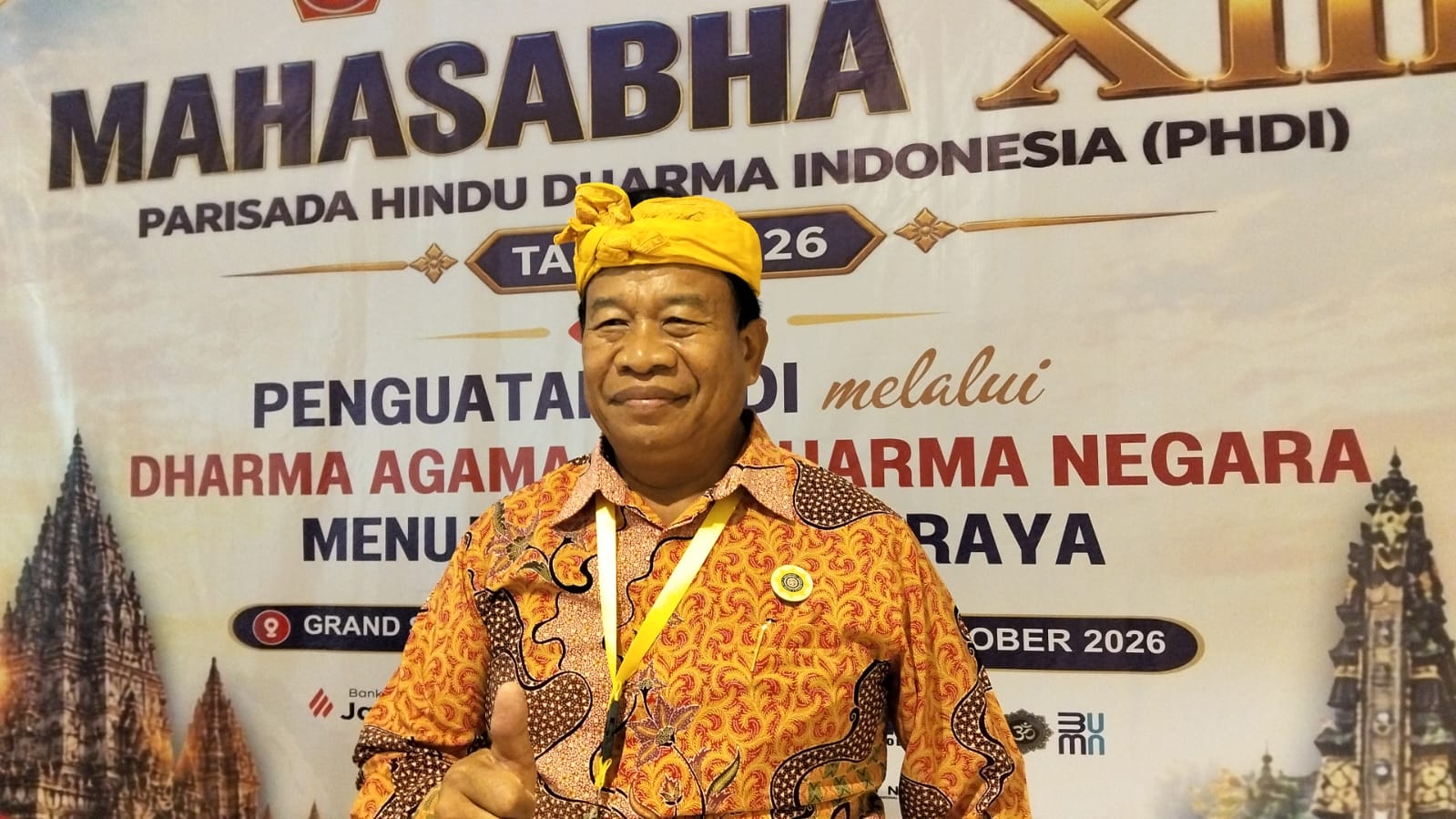 I Made Pande Cakra Hadiri Mahasabha XIII PHDI, Tekankan Persatuan dan Pembinaan Umat Hindu