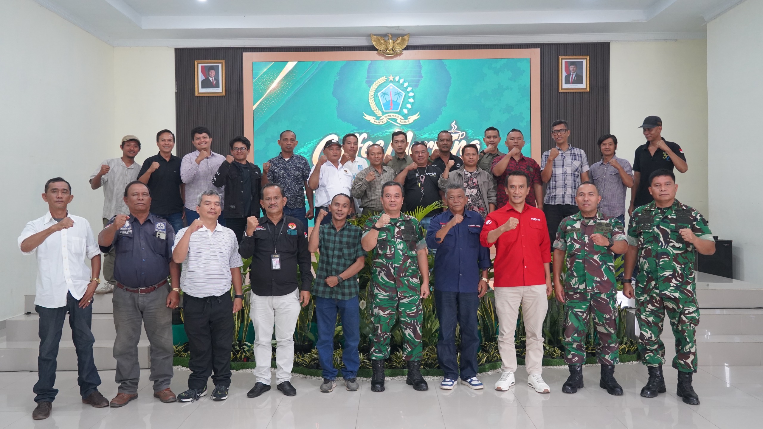 Tingkatkan Sinergitas, Korem 022/PT Gelar Coffee Morning Bersama Insan Pers