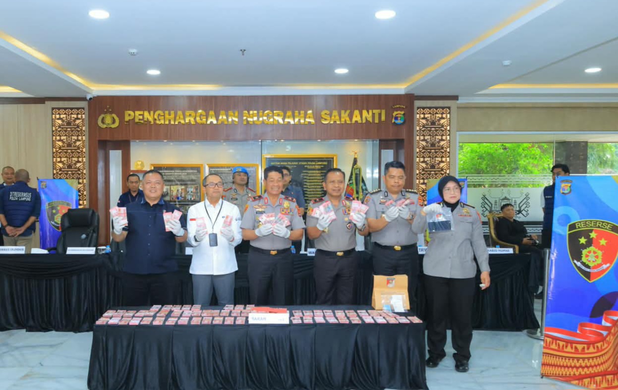 Peredaran Uang Palsu Dilampung Rp980 Juta Berhasil Diamankan Ditreskrimsus Polda Lampung