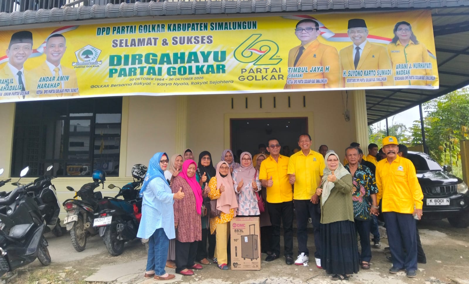 Perayaan HUT Ke - 62 Ketua DPD II Partai Golkar Simalungun : " kami berharap kedepan masyarakat masih mencintai Golkar"